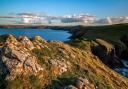 From the headland of The Rumps we see the embankments of the Iron Age promontory fort and the coastline as far as Port Quin