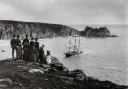 The Granite Slate was lost off Gwennap Head, Porthcurno in 1895. The photograph was taken by a member of the Gibson family and it is a favourite of fifth generation family member Sandra Kyne. 'I love these photos that have people in, because they are