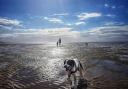 A family walk at Hoylake