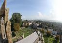 Fantastic views from the roof of the bell tower of Ottery St Mary parish church. Photo: Simon Horn