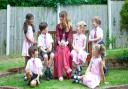 Headteacher Mrs Leyshon with Oxford House School pupils. Photo: Adam Watts