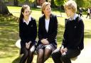 Jo Thomson talking to some of her pupils at Clayesmore School (James McMillan Photographer)