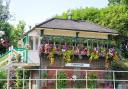 Pulborough's floral train station. Alamy