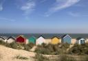 Beach huts overlooking the North Sea at Southwold.