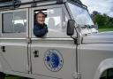 Tony Robinson in the Time Team Landrover.