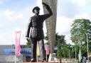 Statue of Frank Whittle in Coventry, unveiled on June, 1 2007, the centenary of his birth