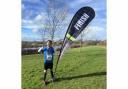 Jack at the finish in Milton Keynes.