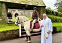 With the Archdeacon of Exeter, Andrew Beane, at Calverleigh Church.