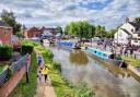 Canal view during a busy and vibrant festival