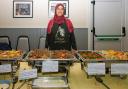 Manal with her array of dishes from her home country at a Syrian Supper event by Alrayan Food..