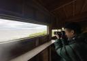 My friend (Kabir) in the bird hide