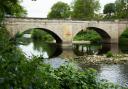 A fine vantage point - the bridge over the River Wharfe at Boston Spa.