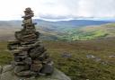 A cairn on Great Knoutberry Hill.