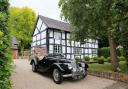 Larry's 1950s MG TF sitting on the drive at Old House.