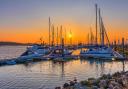 Sunset over Lymington Harbour.