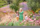 Sienna Marsh (9) and sister Scarlett (6) pictured with mum Lauren (36) from Tonbridge, admire the pathways of Diana's Walk prairie garden