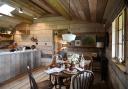 The rustic yet comfortable interior.