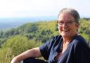 Anne Buffoni at Barrow Wake near Birdlip, overlooking Crickley Hill