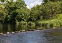 The stepping stones across the Hodder at Stakes