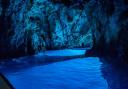 The colour in the Blue Cave is due to the reflected light