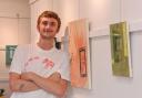 Felix Butterwick at his show marking the end of his residency at Shipping Brow Gallery