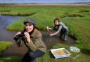 Jenna Cains (Community & Education Lead, Galloway & Southern Ayrshire UNESCO Biosphere) and Olena Kadochnikova-Yashkina (project officer at Annan Harbour Action Group), on the Merse