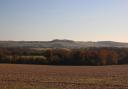 Looking over to Penbury Hillfort in the distance. (Photo: Edward Griffiths)