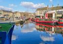 The canal connection in the heat of Skipton.