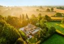 A bird's eye view of The Old Vicarage, located on the Sandstone Trail at Bickerton.