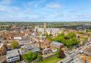 Canterbury cathedral stands prominently in the city centre