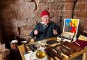 Spooky half term fun at Bonewaldesthorne's Tower on Chester City Walls as Mike Graham demonstrates his medieval surgeon teeth removal skills.