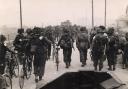 Soldiers going inland after landing on the beaches of Normandy, June 6/7, 1944. These men are thought to be from 'B' Company, 2nd Battalion, the Gloucestershire Regiment, led by Major R. Stephens. Pic: Soldiers of Gloucestershire Museum