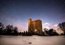 Hedingham Castle in winter