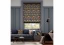 No Drill Click2Go, V&A William Morris Strawberry Thief Jewel Roman Blind, Blinds 2go