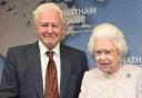 Queen Elizabeth II alongside Sir David Attenborough