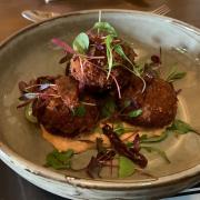 James' arancini risotto balls with basil, sundried tomatoes and mozzarella