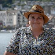 Susan enjoying some time in Torbay at Brixham Marina.