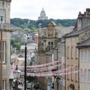 The view across Lancaster looking toward Ashton Memorial