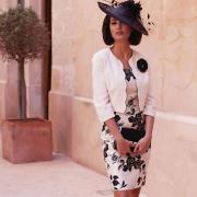 Dress, jacket, hat and bag by Jacques Vert