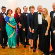 Professor Gerald Pillay (Vice Chancellor-Liverpool Hope University) and wife Dr Nirmala Pillay, Dr Liliana Alvarez Tostado Penella, Director of International Affairs, Dr Santiago García, Vice-Chancellor and Mexico City Campus, Lady Kate Guthrie, Field