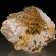 Hemimorphite on fluorite, Wapping Mine, Matlock Bath