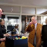 King Charles III enjoys a tipple at Rare Bird Distillery in Malton's Talbot Yard