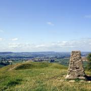 A view over the Severn Valley from Harefield Beacon in Gloucestershire