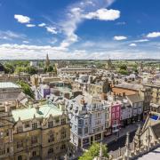 Aerial view of Oxford's roofs and spires. Getty Images