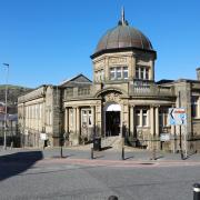 Darwen library with views of Jubilee Tower in the background. (c) Kirsty Thompson