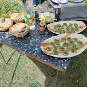 Drinks and nibbles ready to be devoured by hungry foragers