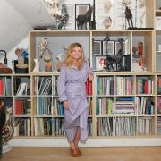 Emma in her studio, at her Wirral home (c) Kirsty Thompson