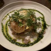 Turmeric egg starter, a work of art on the plate and the palate.