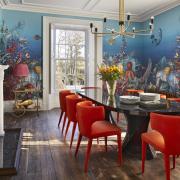 The colourful dining room at Penally House