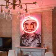 The striking Space Girl from Andrew Martin can be viewed at Talbooth House & Spa